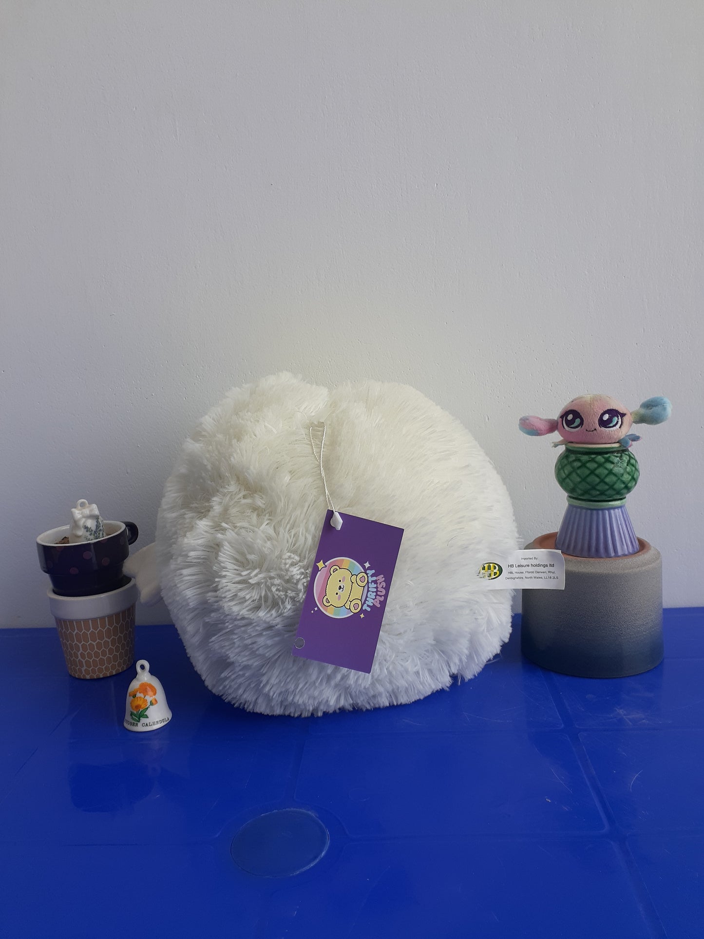 HB Leisure Holdings Ltd. Small Plush Soft White Fuzzy Snow Owl