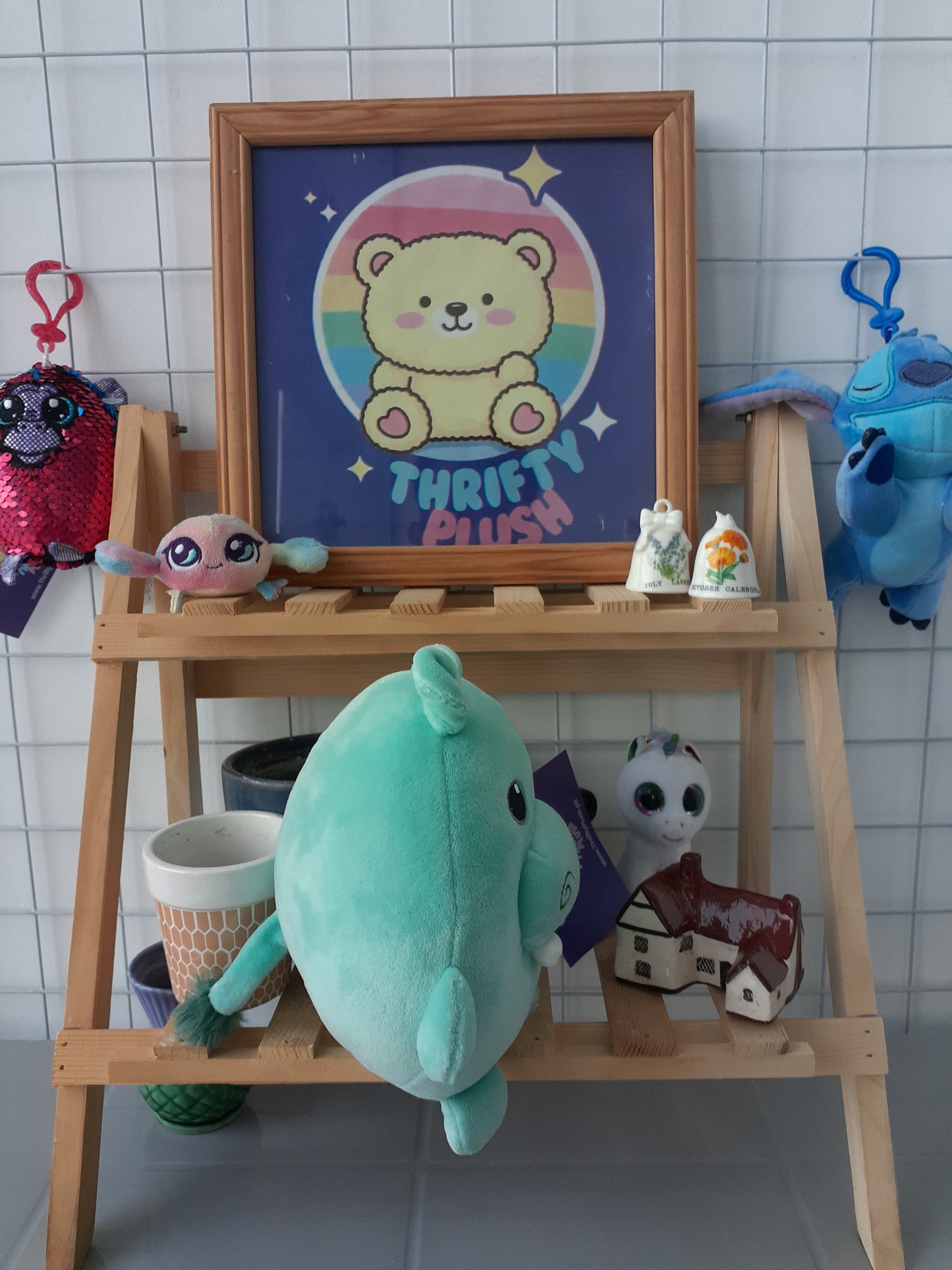 Green Hippo Plush Toy From Thrifty Plushi