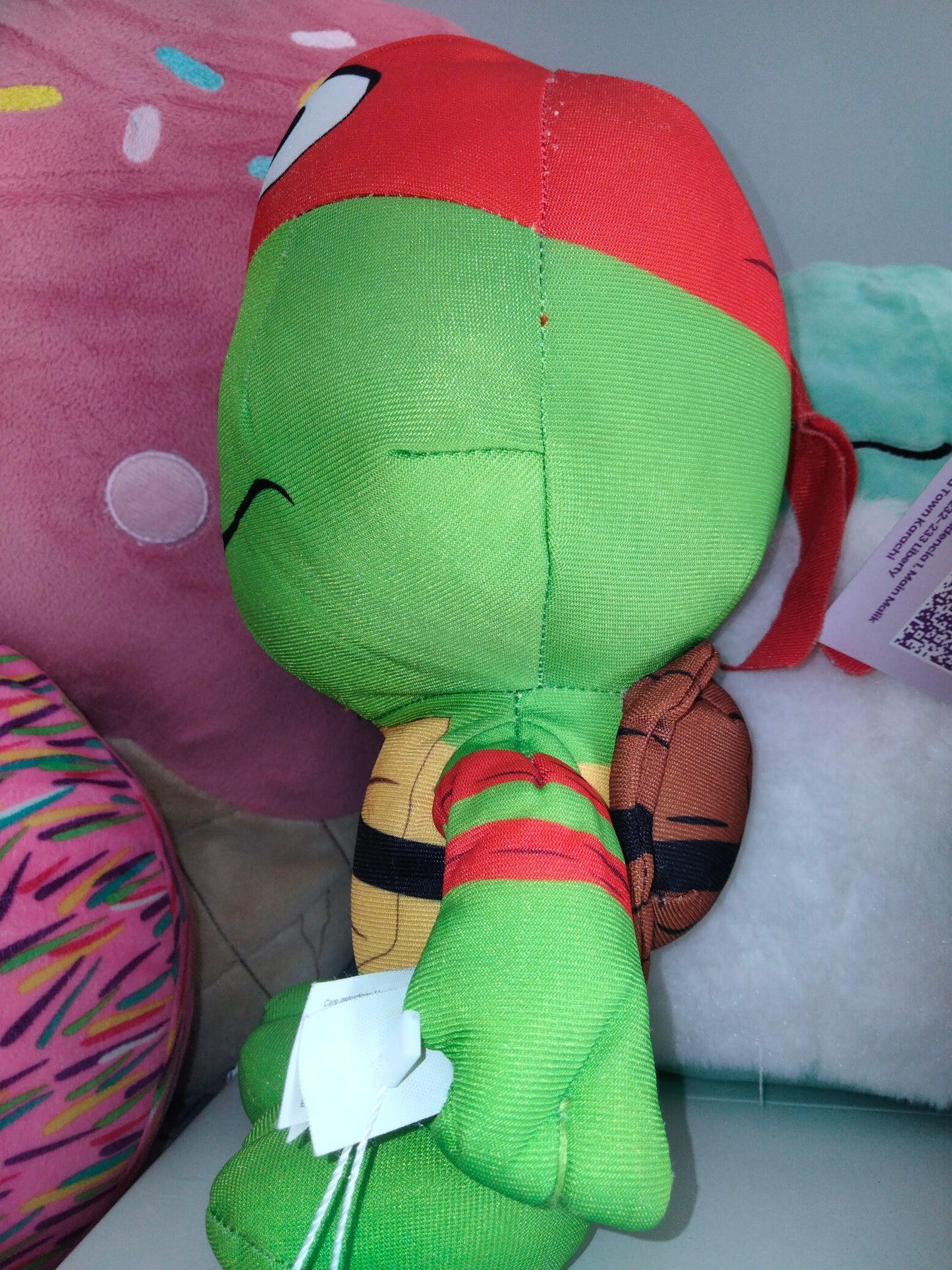 Teenage Mutant Ninja Turtles Lil Bodz Raphael plush toy.