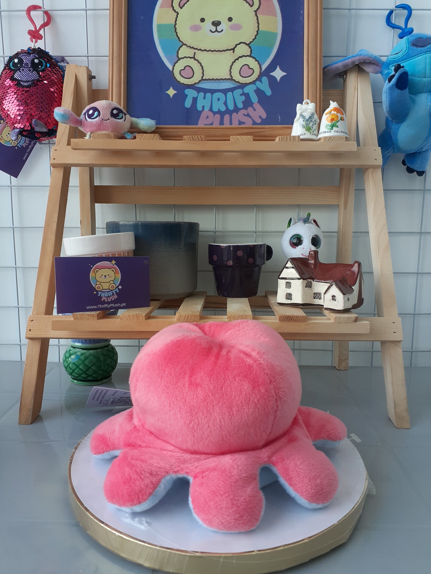 Reversible Octopus Plush Toy,
