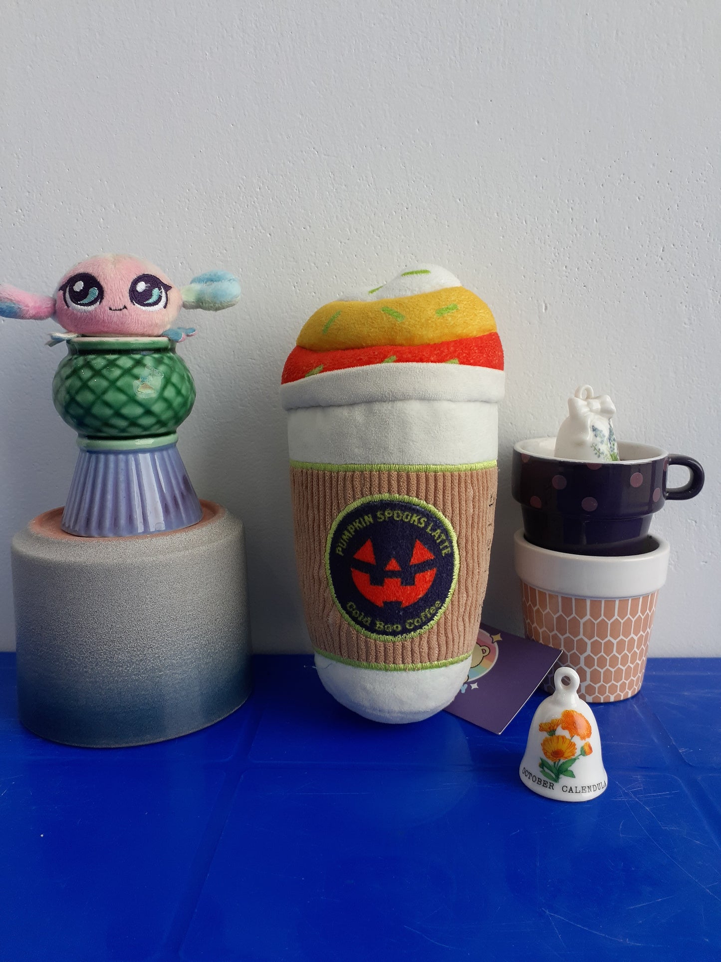 Bark Multicolor Cold Boo Coffee Halloween Pumpkin Spice Latte Plushie