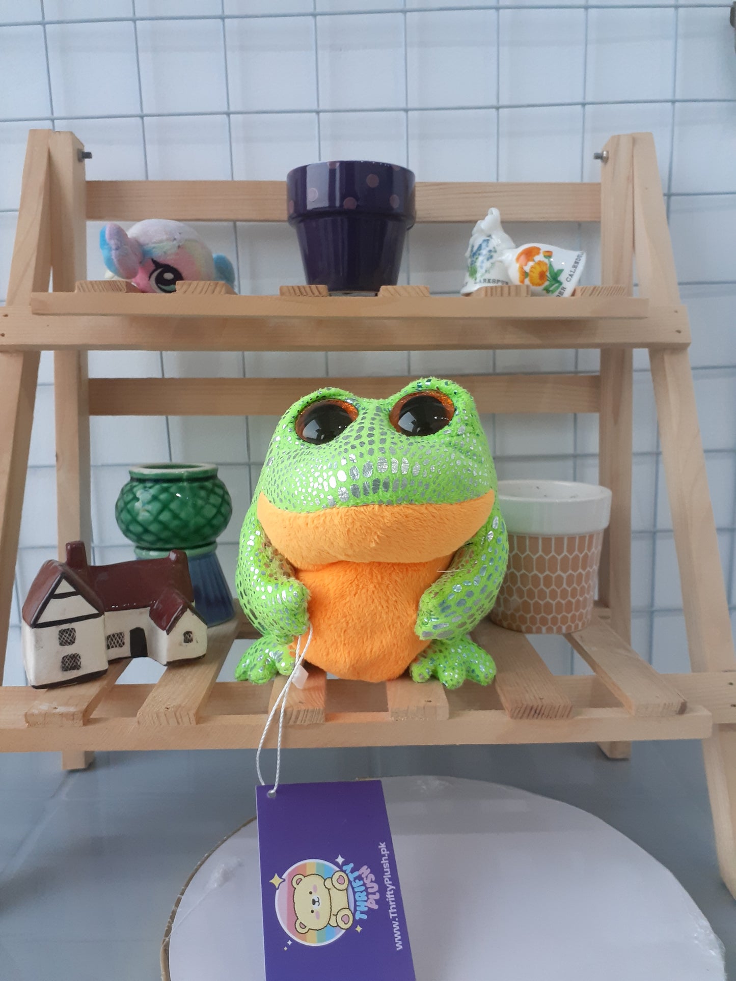 Ty Beanie Boo Named "Speckles" The Frog.