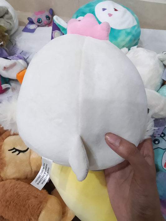 Zaneeta the Silkie Chicken plush toy.