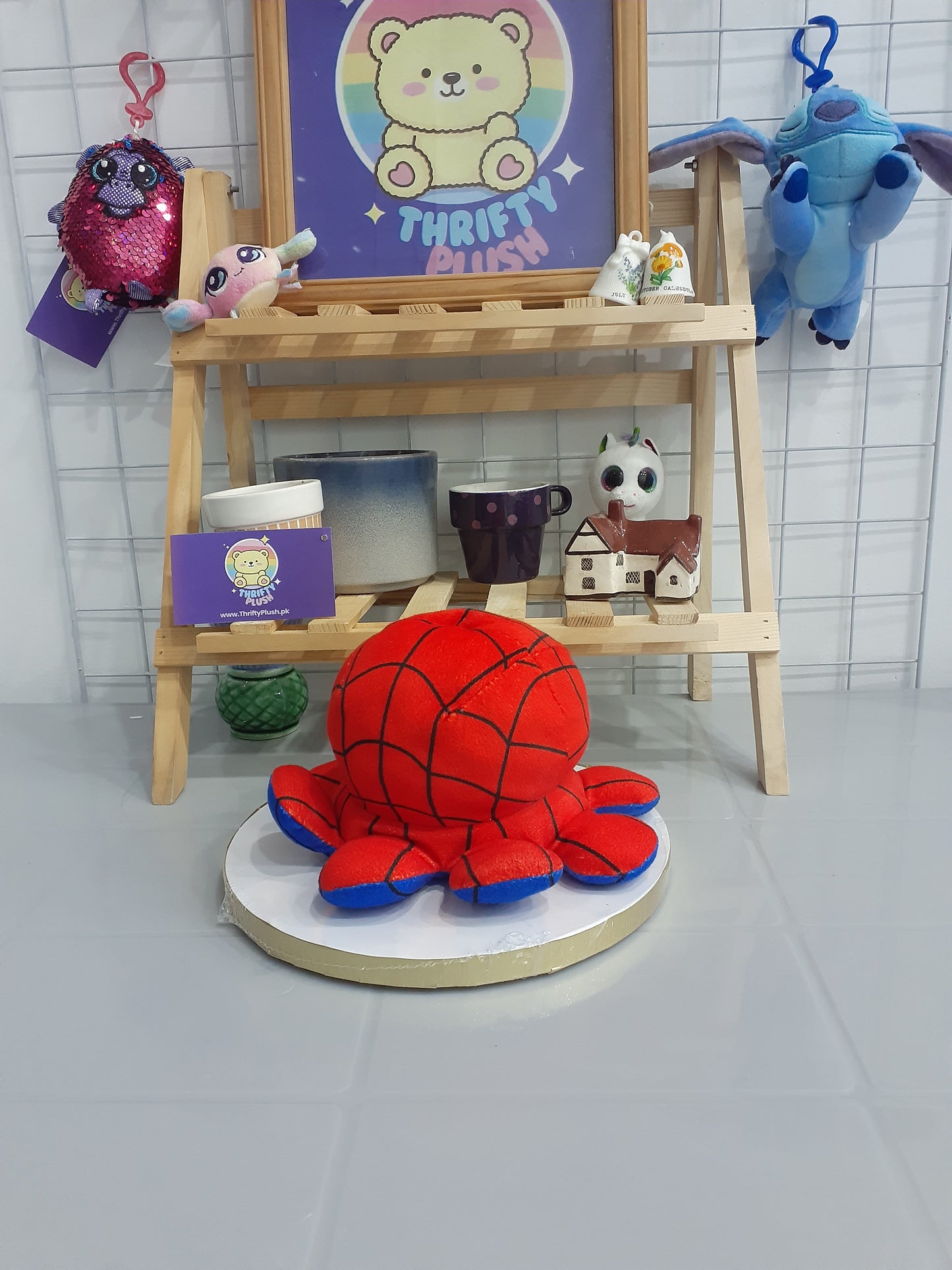 Spiderman Reversible Octopus Plushie