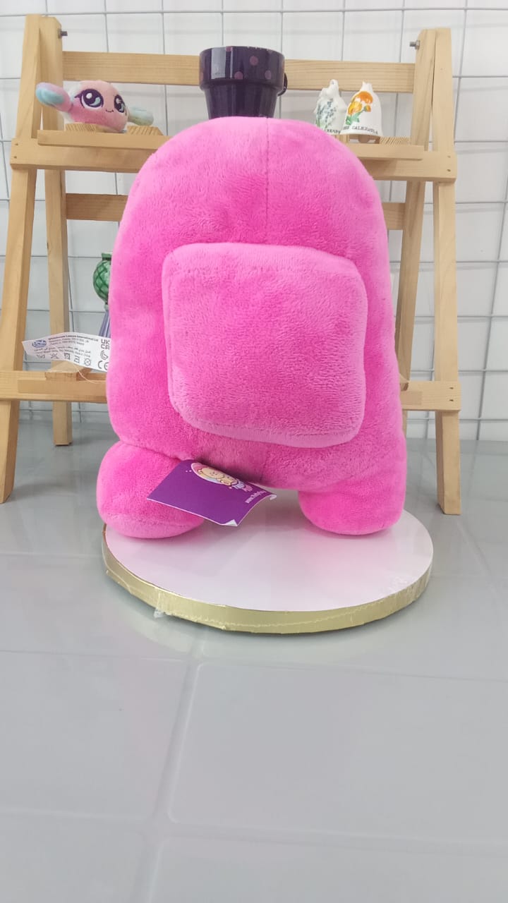 Among Us 16-Inch Super-Soft Squishy Plush Toy In Pink.