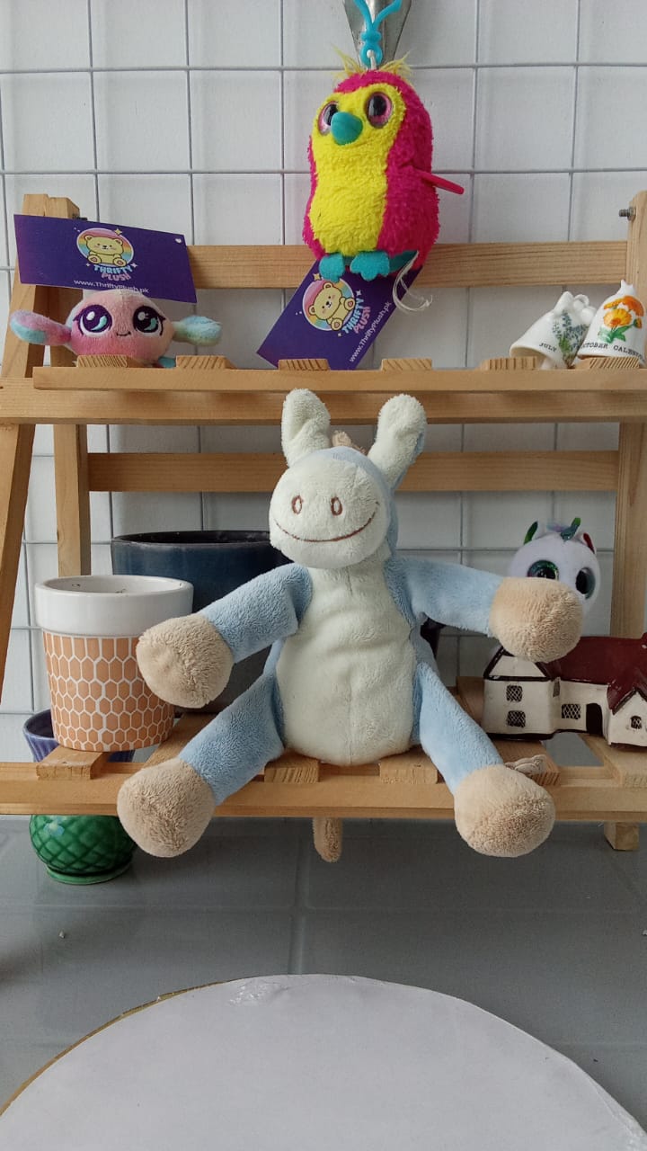 Noukies Blue Donkey Horse Pony Plushie