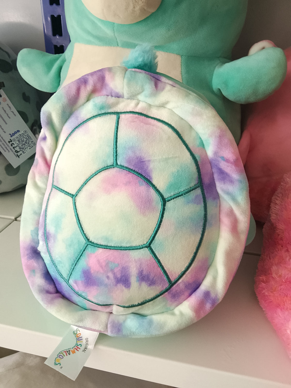 Squishmallows Cascade the teal turtle with a tie-dye shell Plush toy.