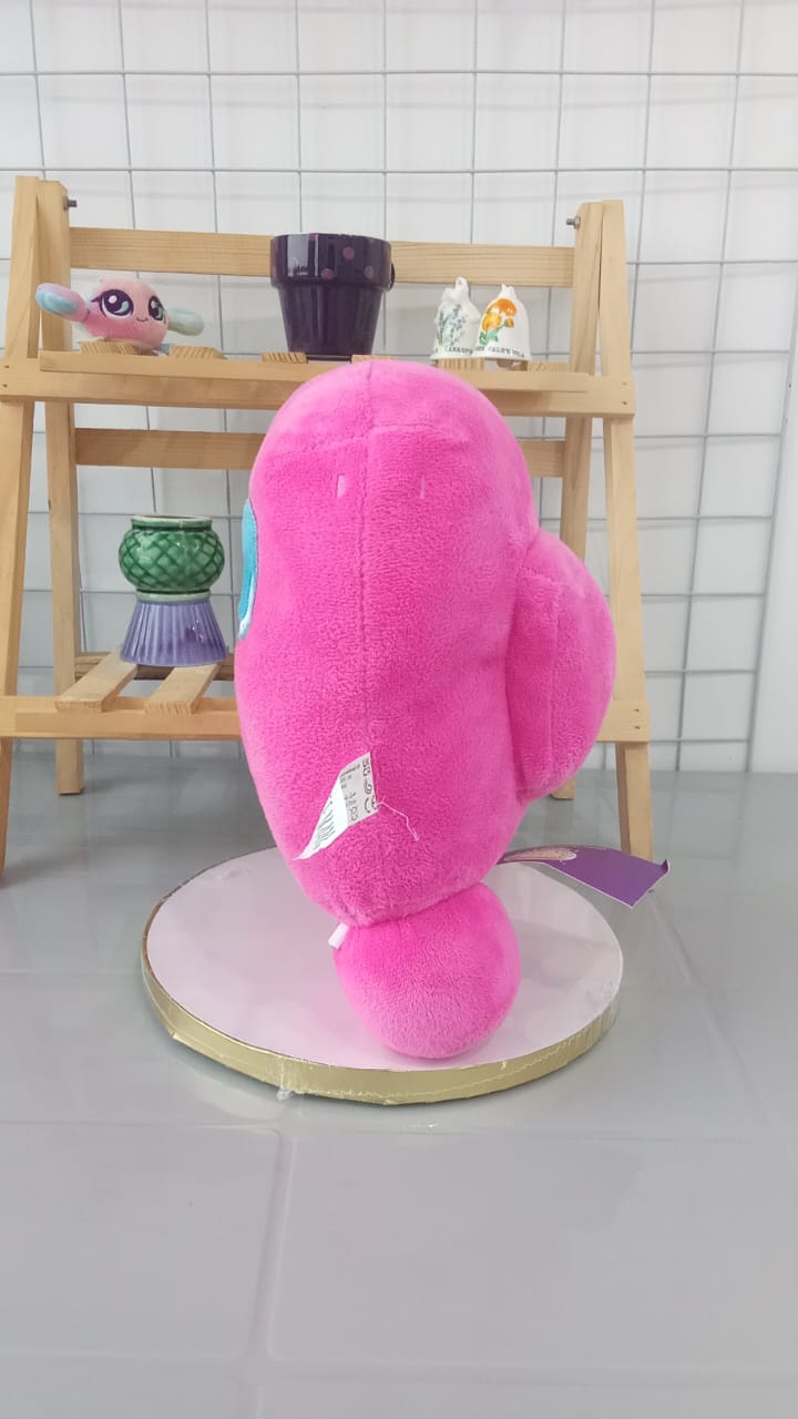 Among Us 16-Inch Super-Soft Squishy Plush Toy In Pink.