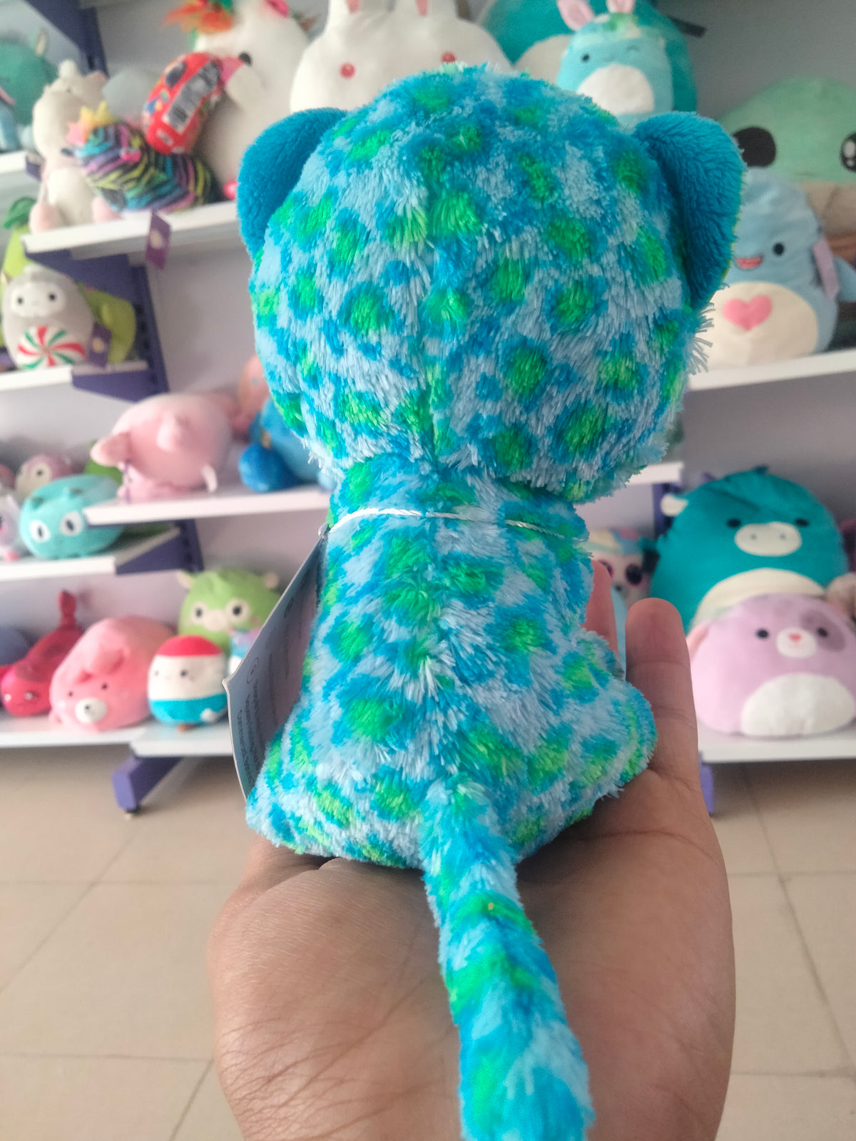 Leona" the blue and green leopard,