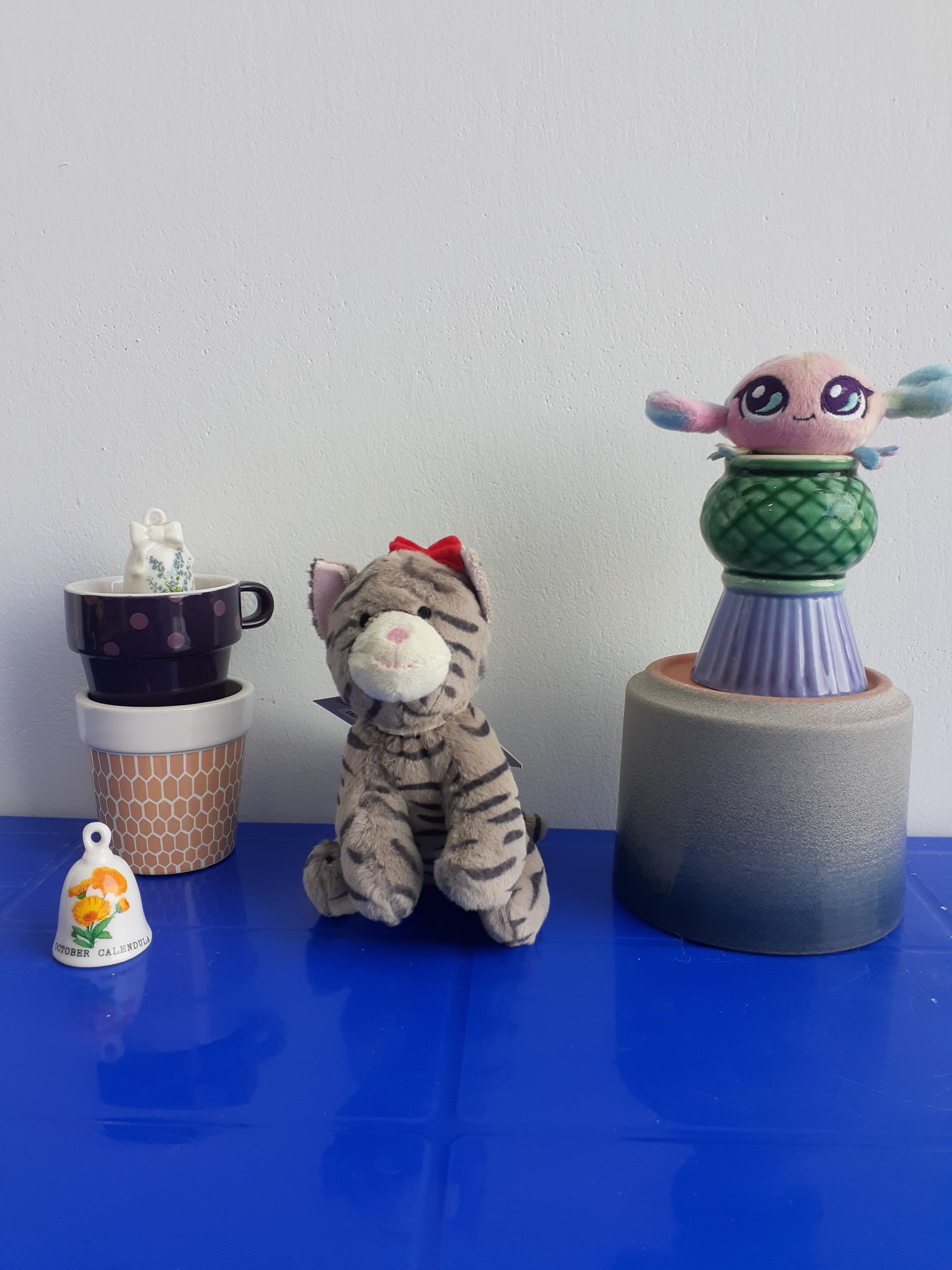 Botique Gray Striped Cat 5" Mini  Plushie