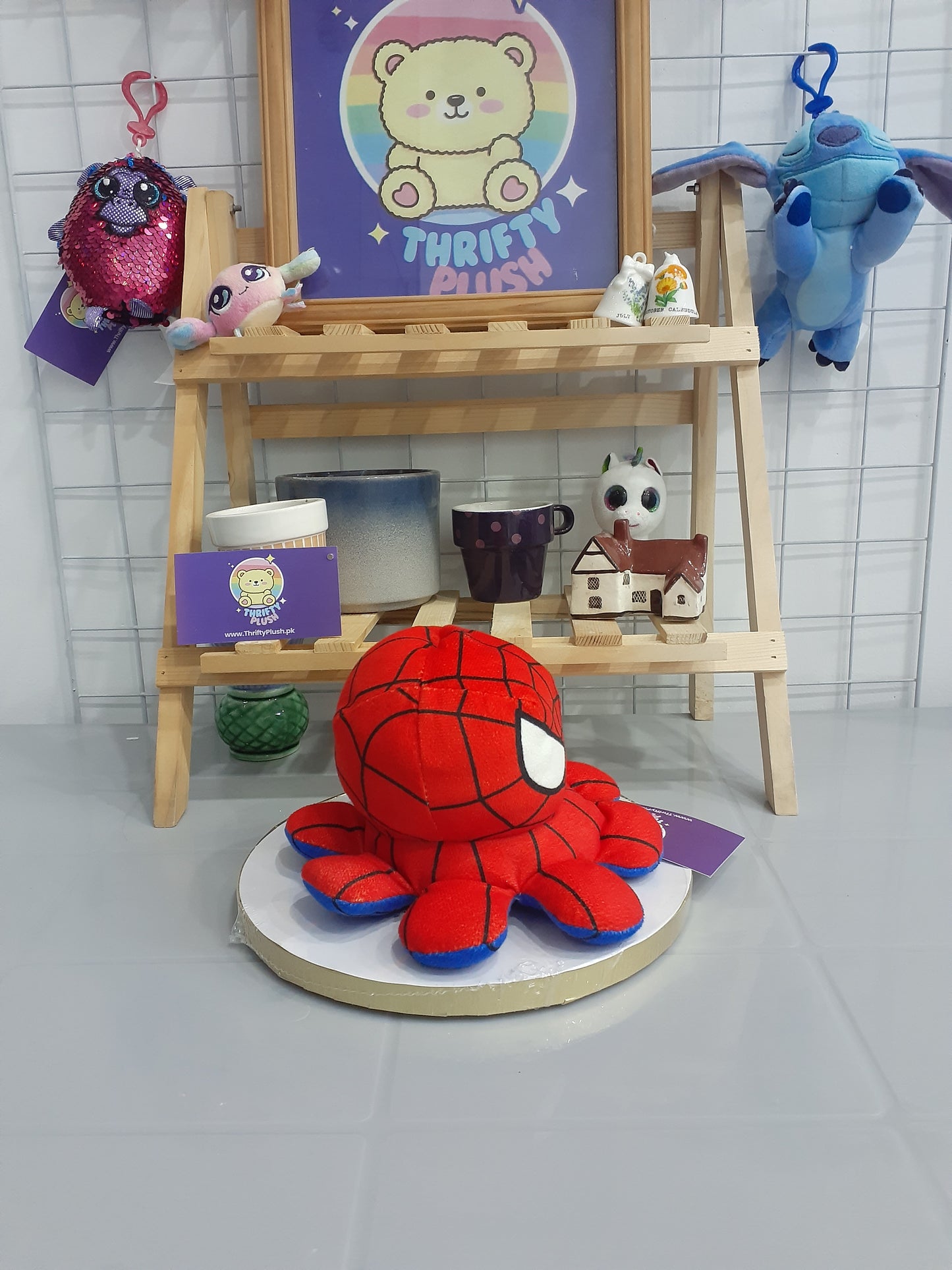 Spiderman Reversible Octopus Plushie