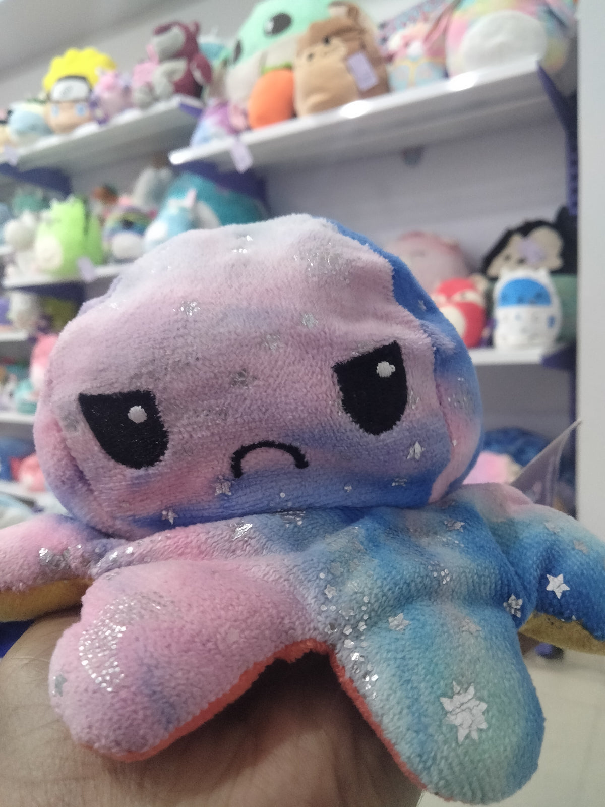 REVERSIBLE MOOD CHANGE OCTOPUS PLUSH TOY,