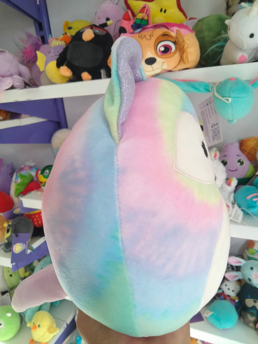 Squishmallows Felexine the Rainbow Fox plush toy.