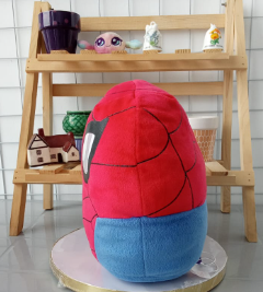 Red And Blue Plush Toy In The Likeness Of Spider-Man's Head