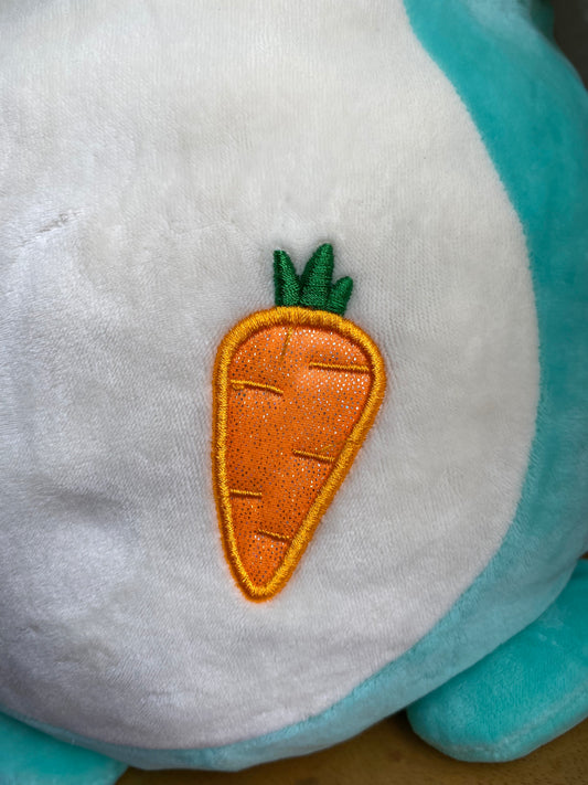 Squishmallows Hug Mees "Pierre" the Alpaca Plush Bunny Rabbit Plush Green Mint Aqua Carrot Pillow 18” Kellytoy