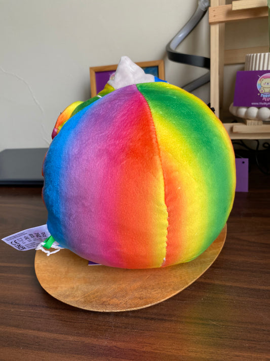 Multicolour Rainbow Stripy Chameleon Lizard Squishy Soft Plush Toy 9”