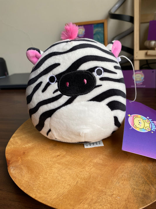 Squishmallows Tracey The Zebra | Black And White Stripes with Pink fur Detailing