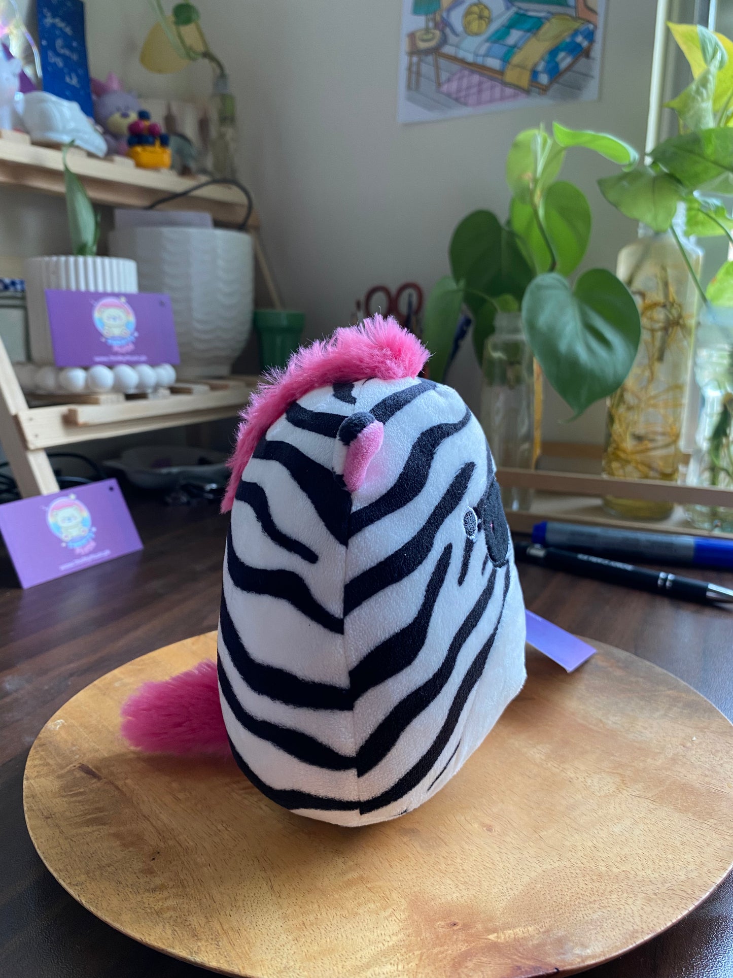 Squishmallows Tracey The Zebra | Black And White Stripes with Pink fur Detailing