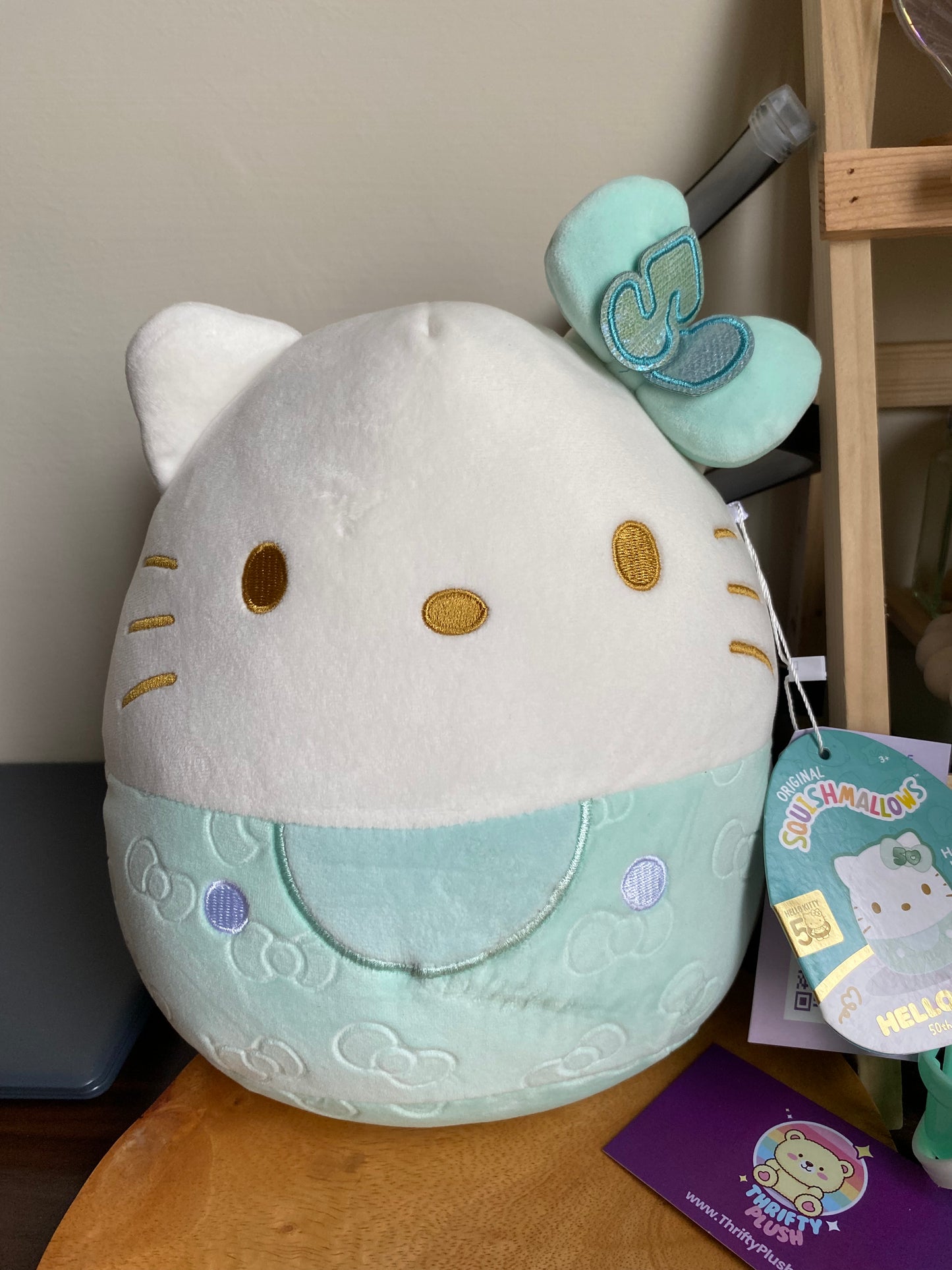 Squishmallows Hello Kitty 50th Anniversary 8inch Plush Brand New RARE Gold Eyes | Green Sanrio Hello Kitty