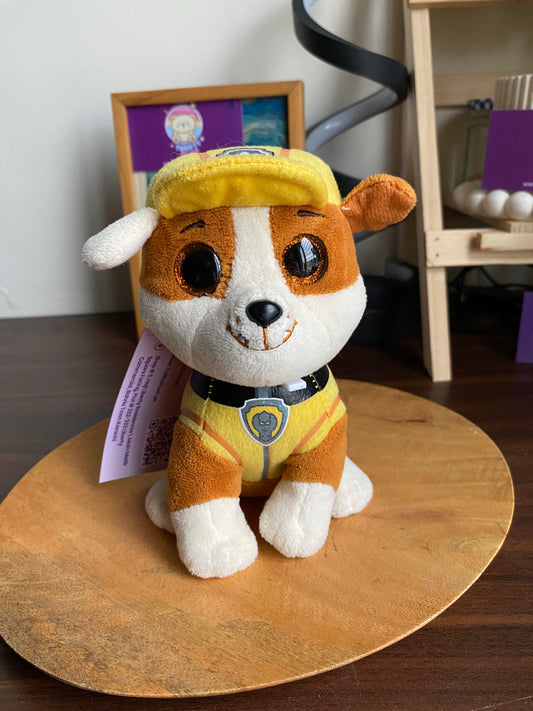 Ty Beanie Boos plush toy of Rubble the Bulldog from the Paw Patrol series| Paw Patrol Dog