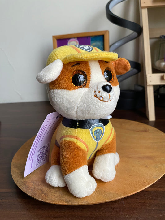 Ty Beanie Boos plush toy of Rubble the Bulldog from the Paw Patrol series| Paw Patrol Dog
