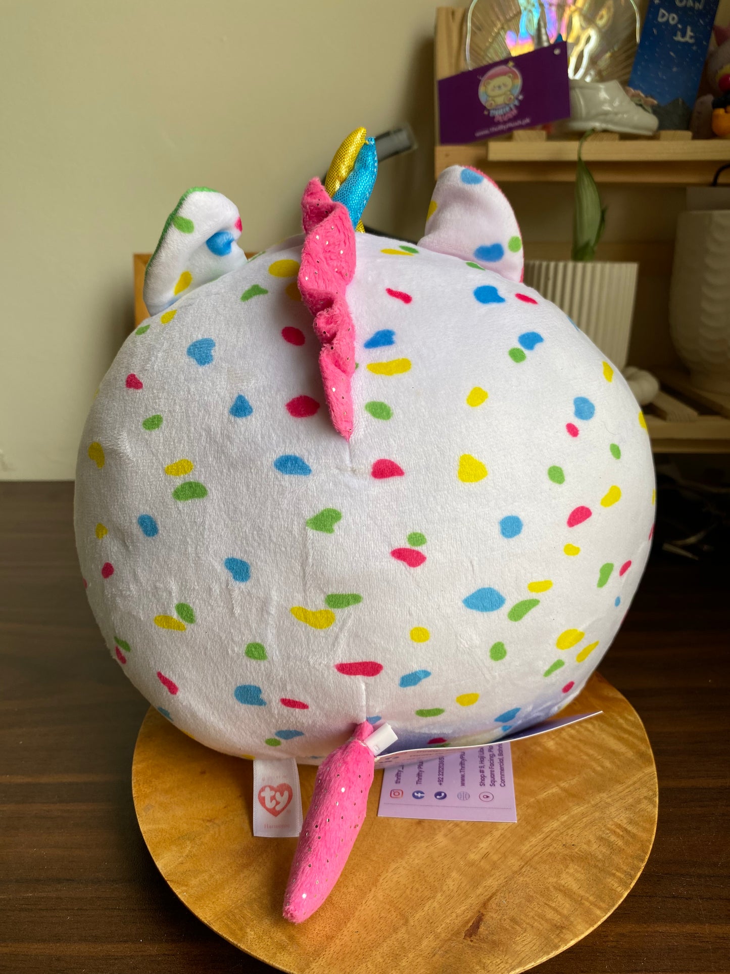 TY Squish-a-Boos Harmonie 10" Super Soft multicoloured Plush Unicorn