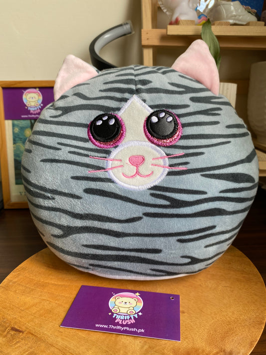 9-inch TY Beanie Boos Kiki grey striped tabby cat plush stuffed animal kitten toy with big sparkly eyes. Gift in Pakistan 