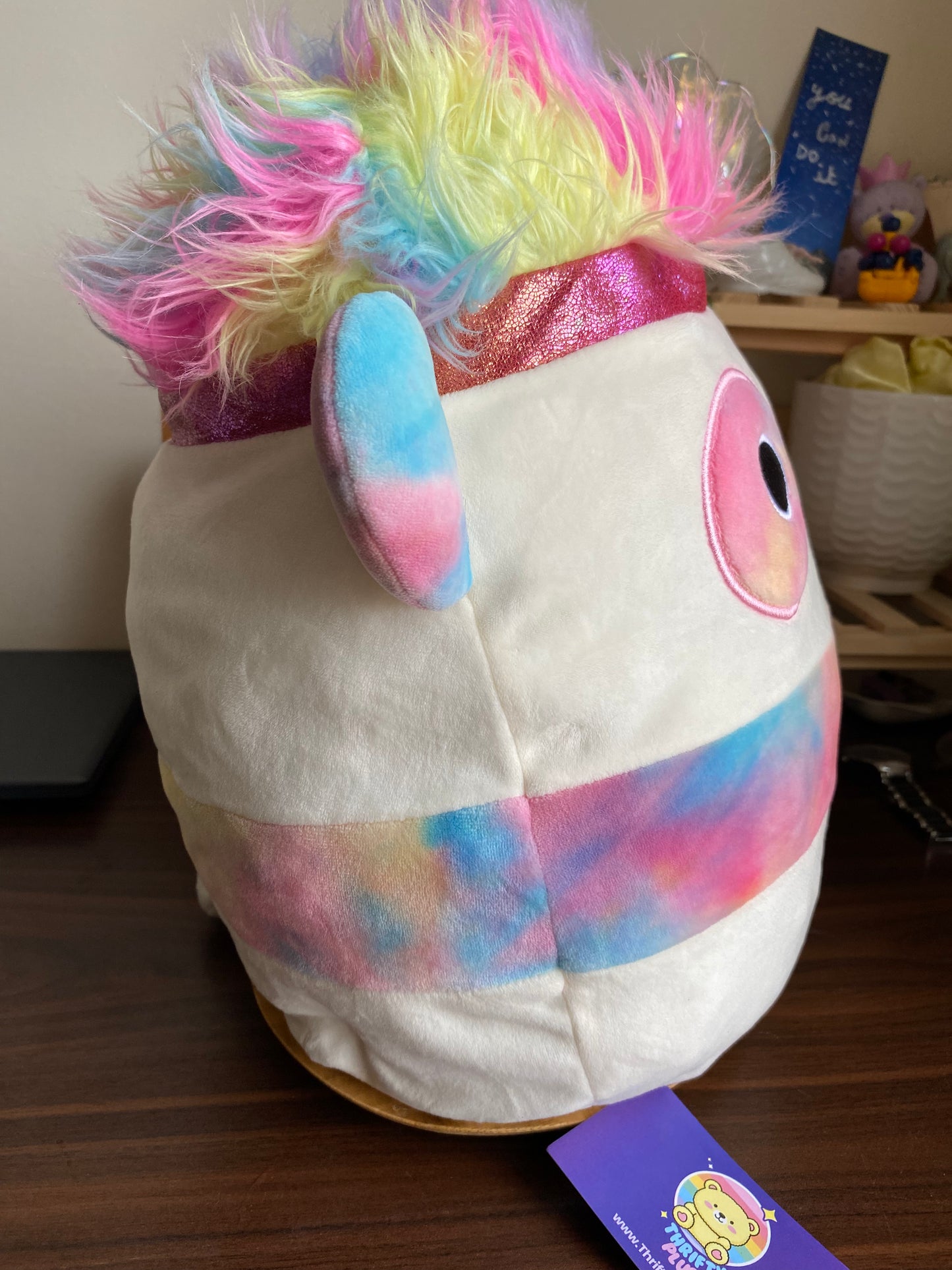 Squishmallows Squish-Doos 8” Pearson the Panda – Rainbow Tie-Dye Super Soft Plush Toy
