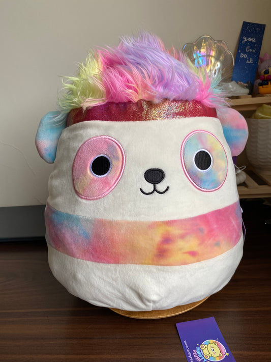Squishmallows Squish-Doos Pearson the Panda 8 inch rainbow tie-dye plush toy – super soft stuffed animal