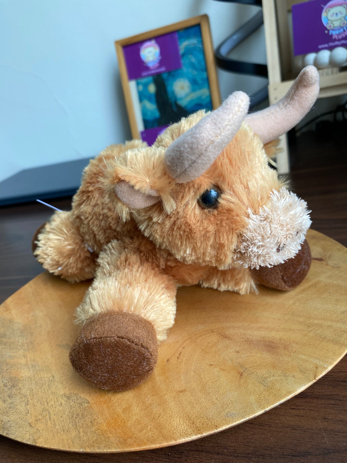 Fluffy bull cow plush