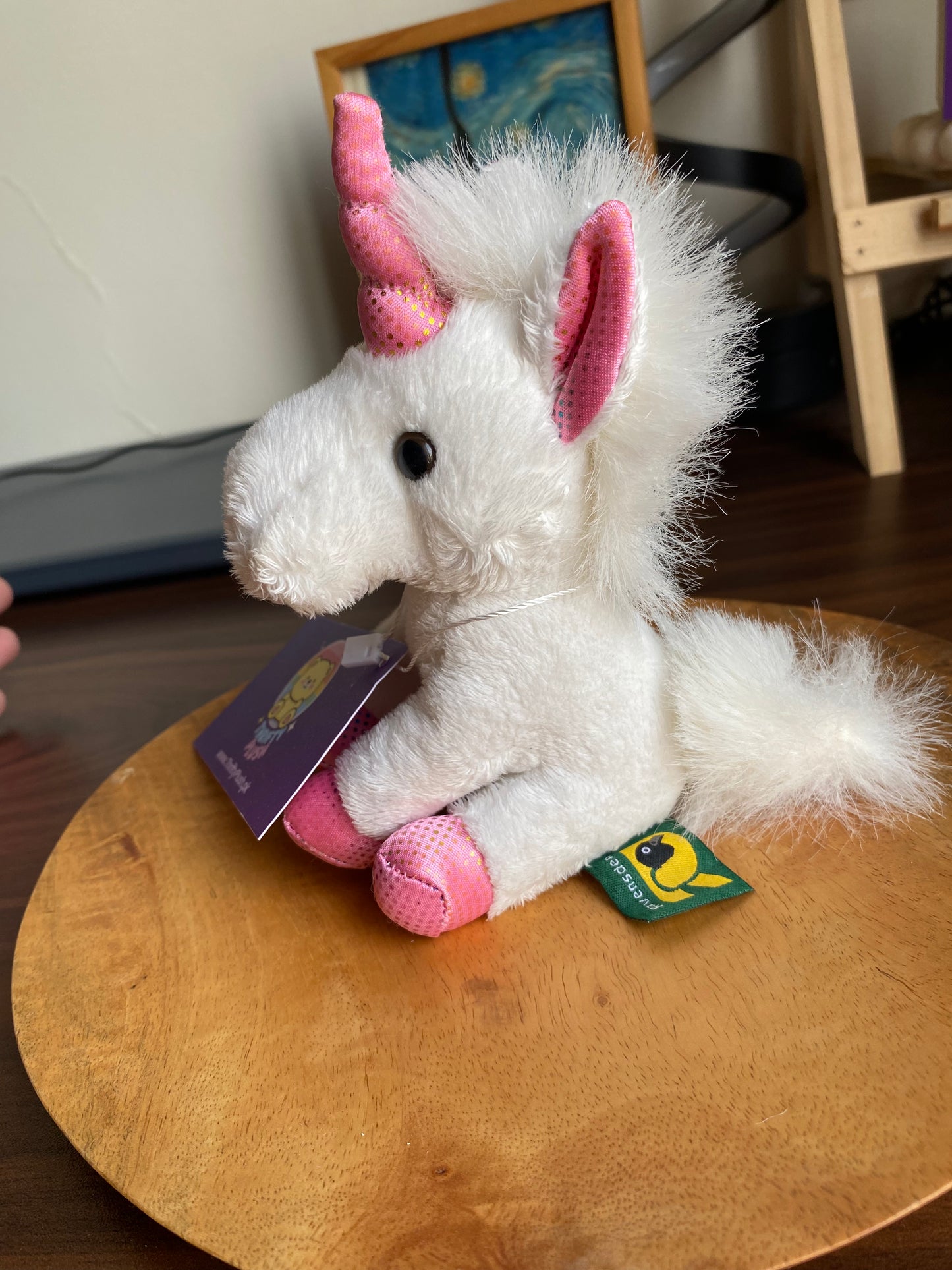 Raven’s Den UK Tiny White Unicorn Plush – Miniature Magical Companion