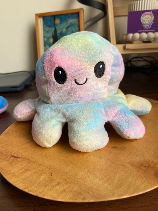 Pastel multicoloured reversible | mood changing octopus