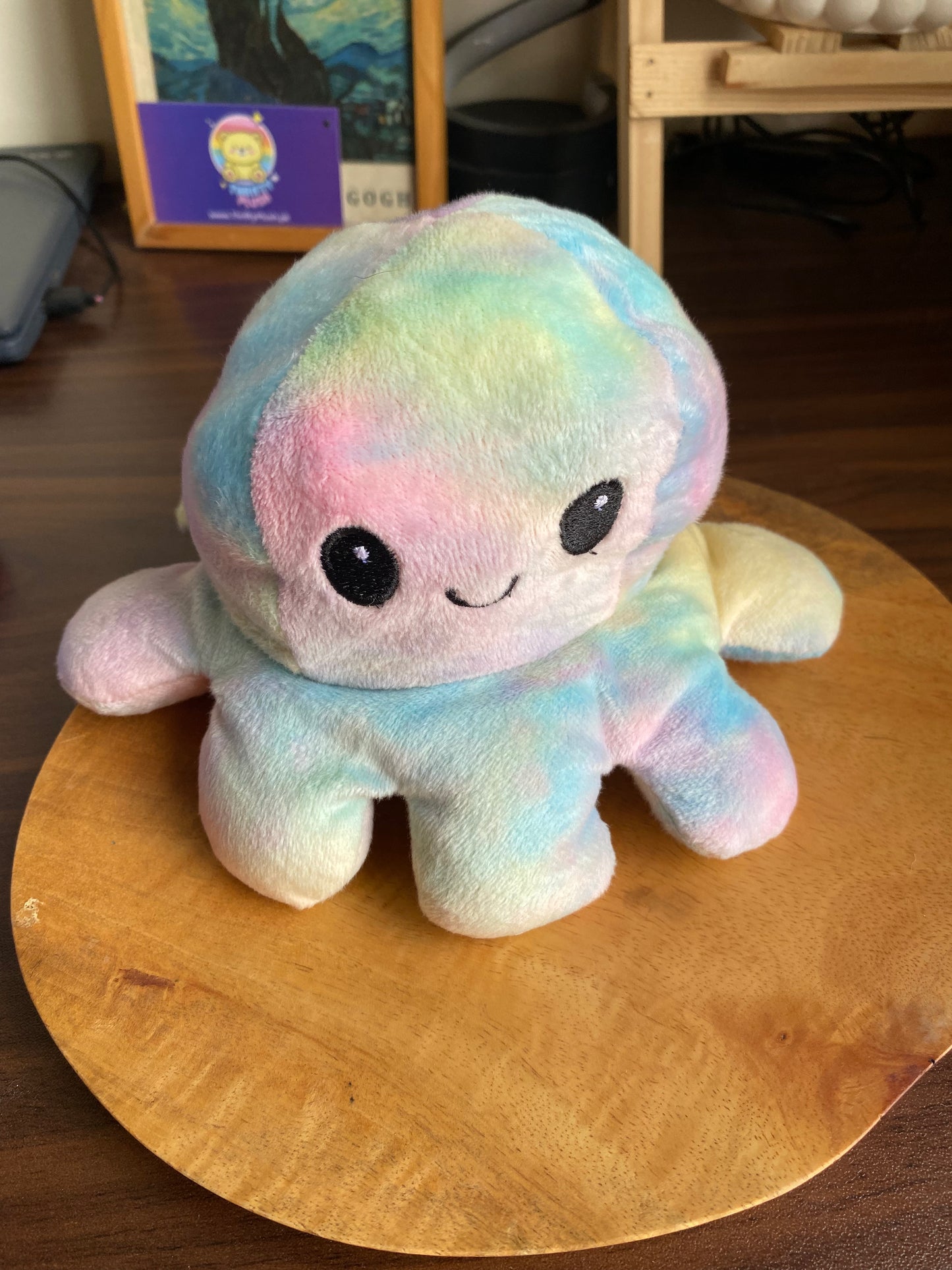 Pastel multicoloured reversible | mood changing octopus