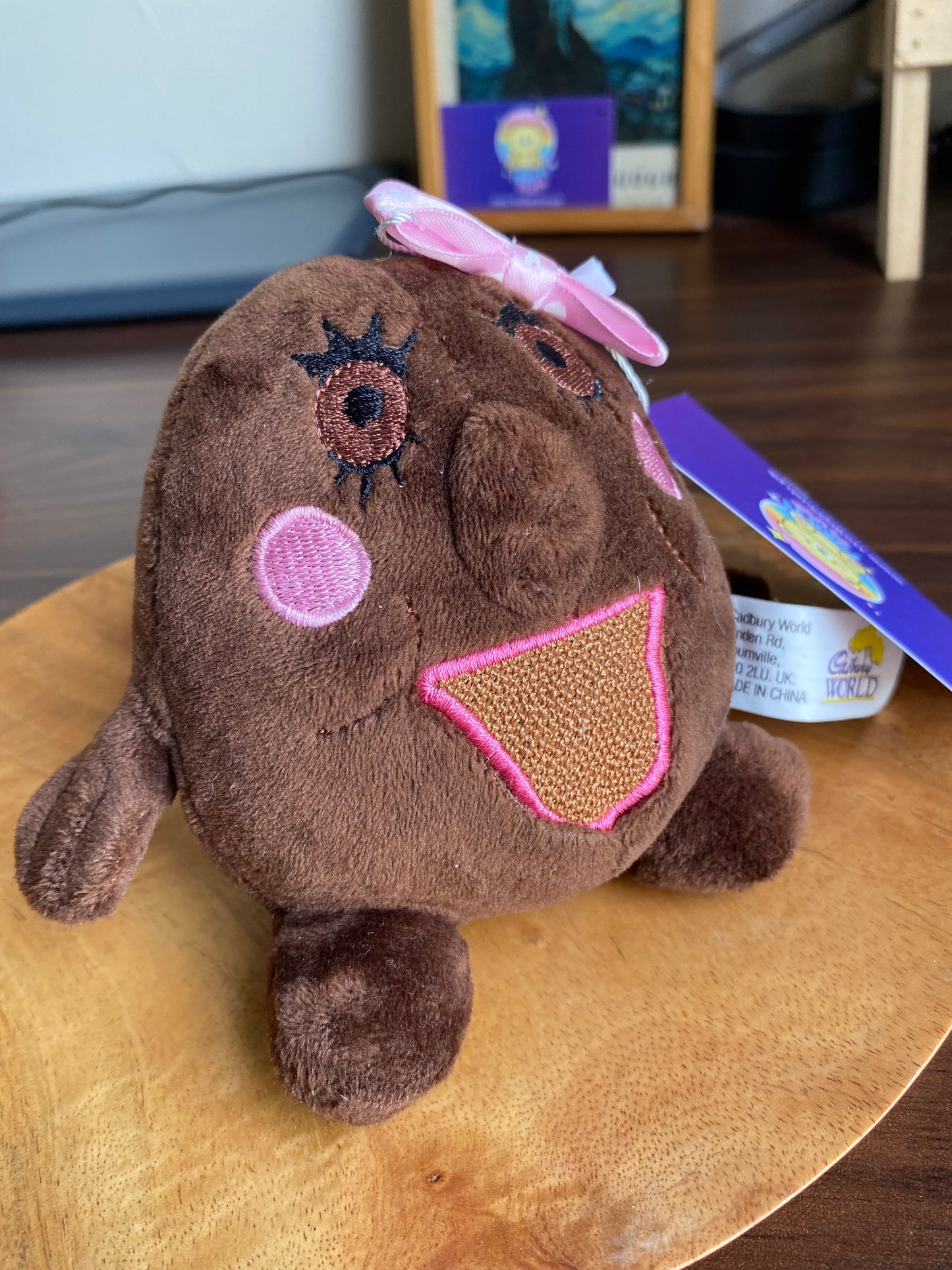 Cadbury World Plush “Chucklebean” Cocoa Bean Girl – ~4″ Beanie Soft Toy chocolate