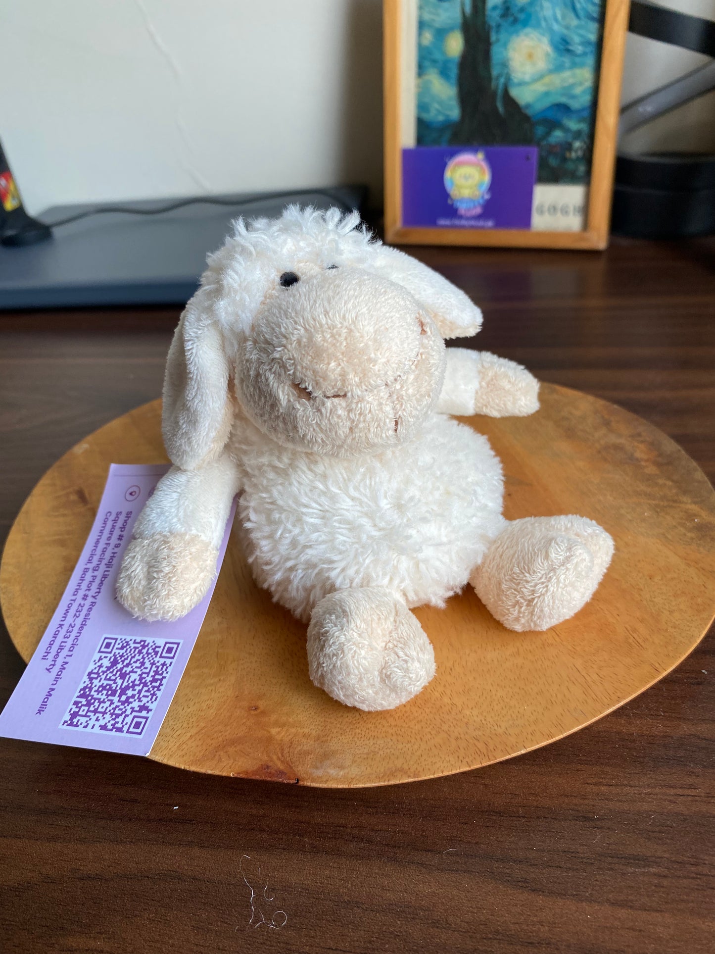 Nici Cream Sheep Lamb Soft Plush Toy 8”