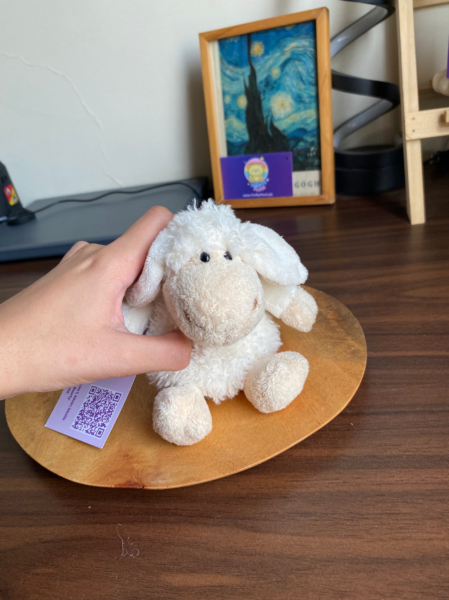 Nici Cream Sheep Lamb Soft Plush Toy 8”