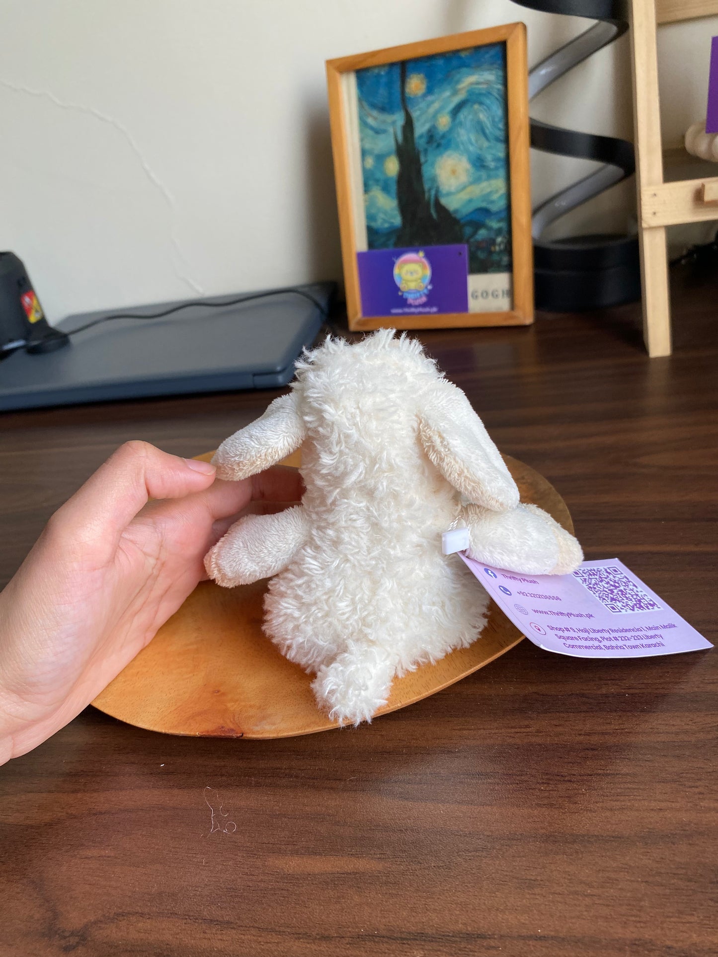 Nici Cream Sheep Lamb Soft Plush Toy 8”