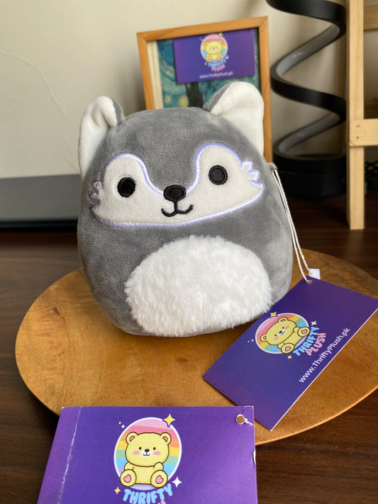 Willy the Wolf 5-inch Squishmallow plush with fuzzy belly, front view
