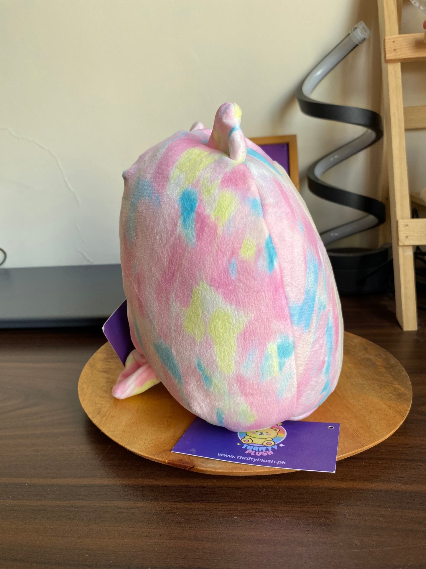 Squishmallows Lesedi Rainbow Owl Plush – 7.5” Kellytoy Soft & Cuddly Tie-Dye Owl