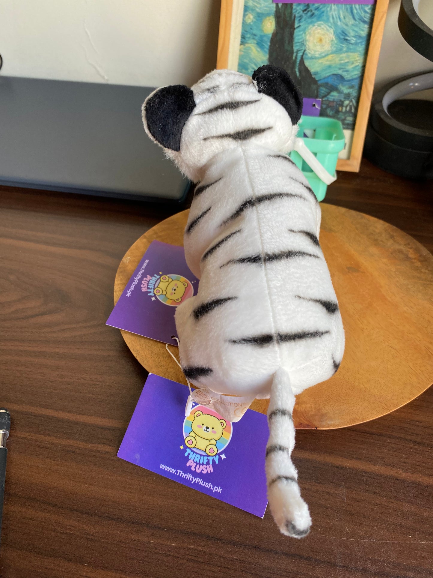 White Tiger Plush Toy – Soft Striped Stuffed Animal for Kids & Collectors