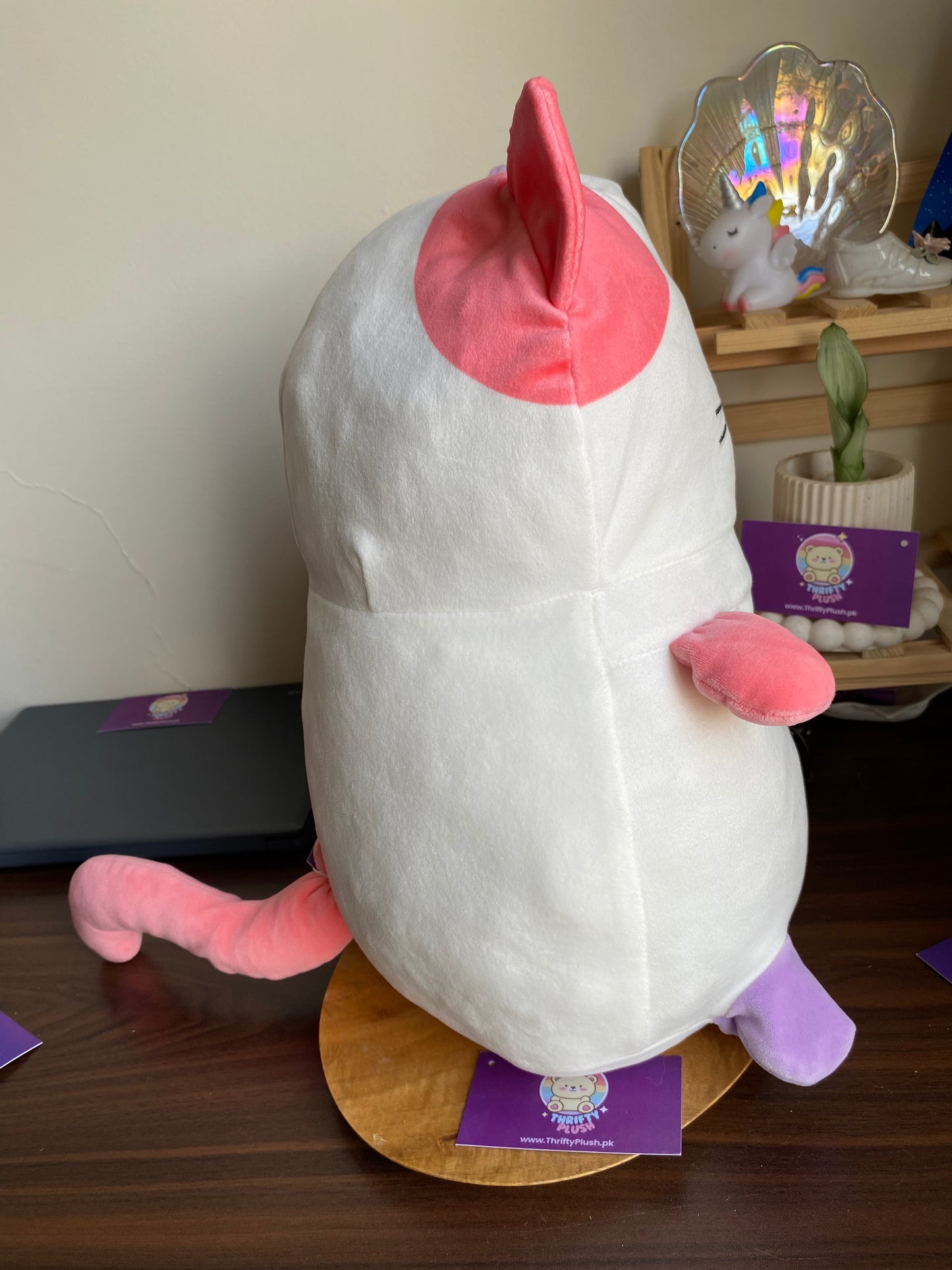 Kawaii Cat Plush – Large Pink & Purple Kitty Cuddle Toy