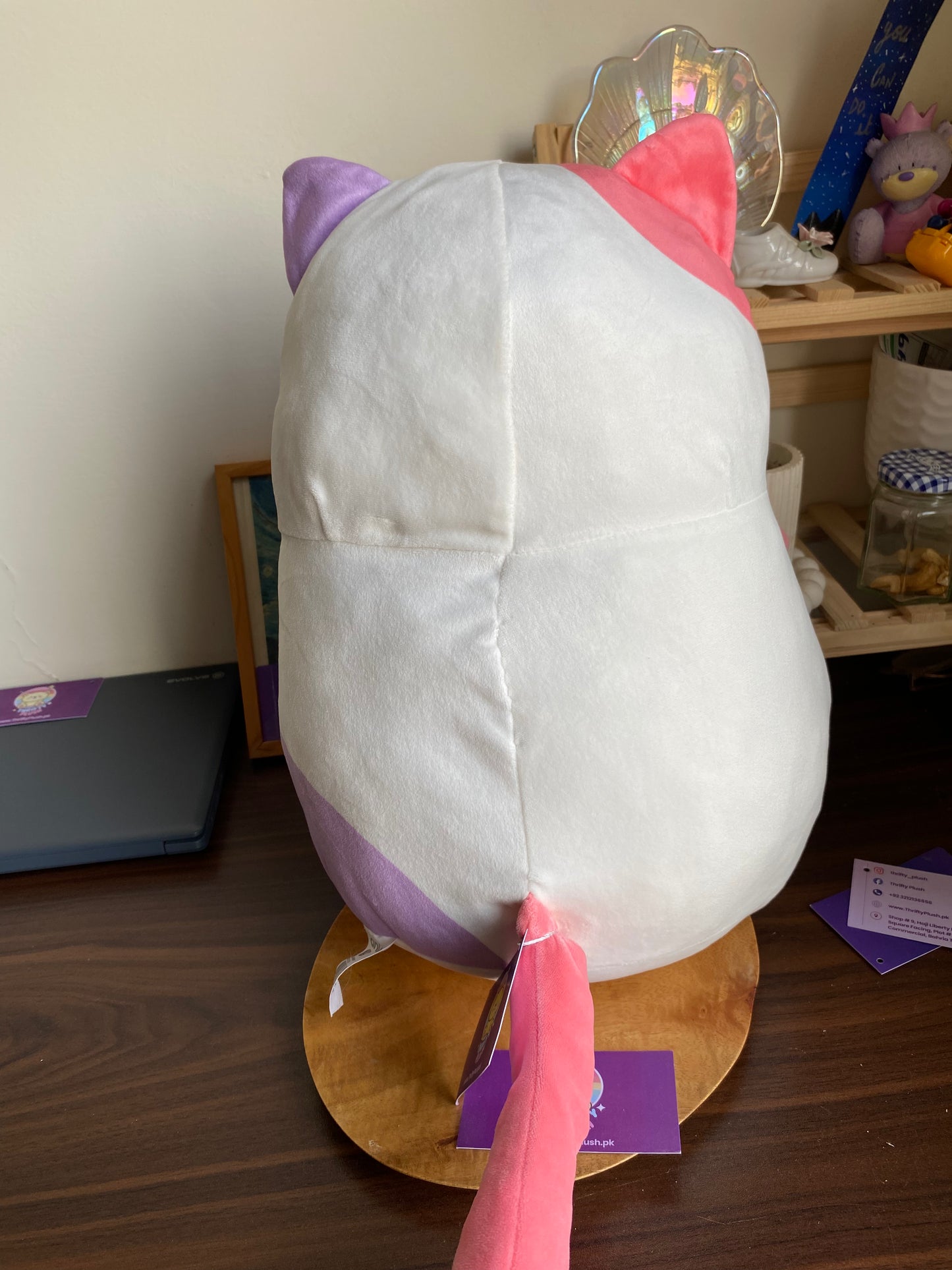 Kawaii Cat Plush – Large Pink & Purple Kitty Cuddle Toy