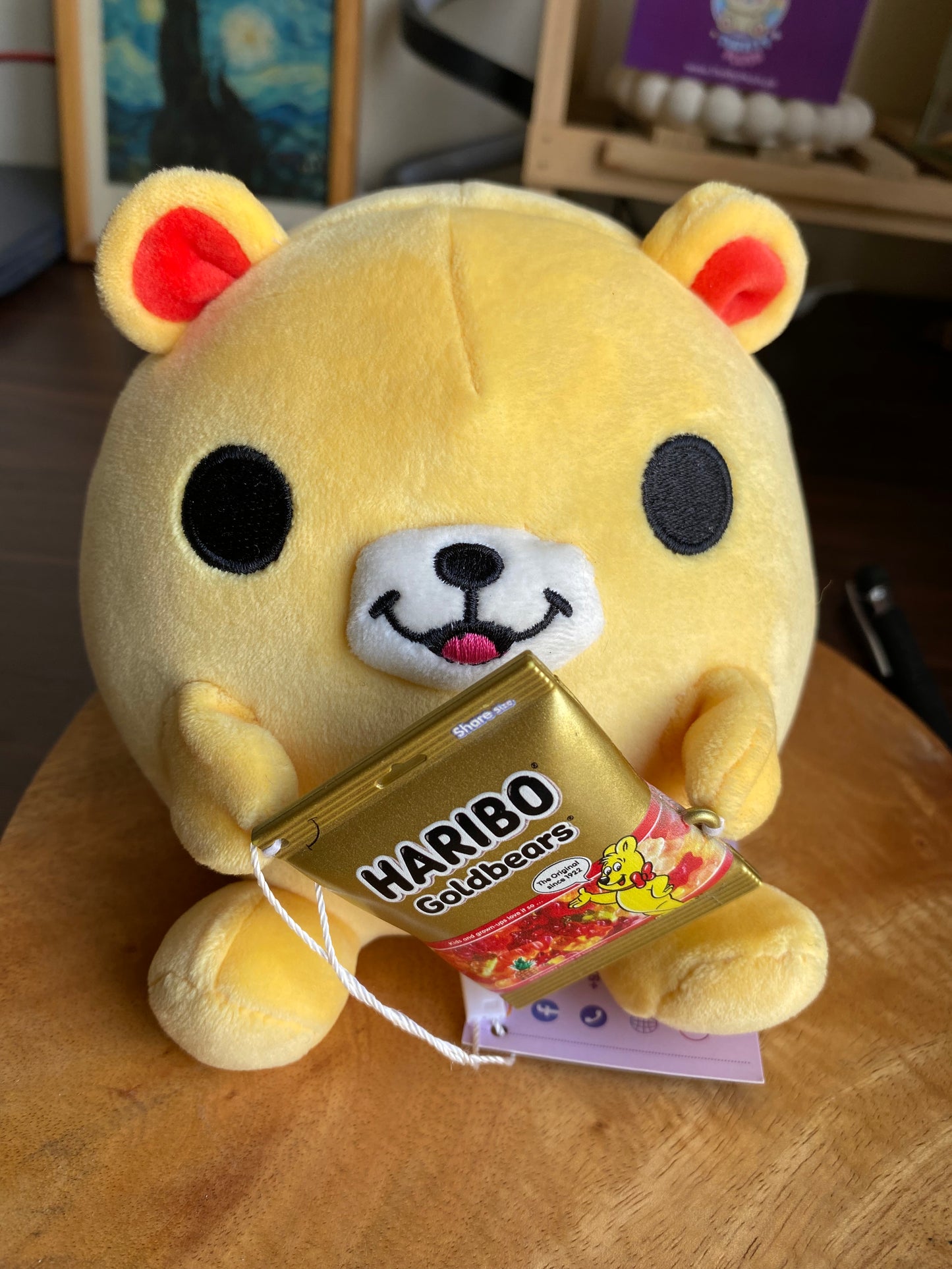 Kawaii Snackles Nancy Haribo Bear – Mini 5″ Yellow Plushie