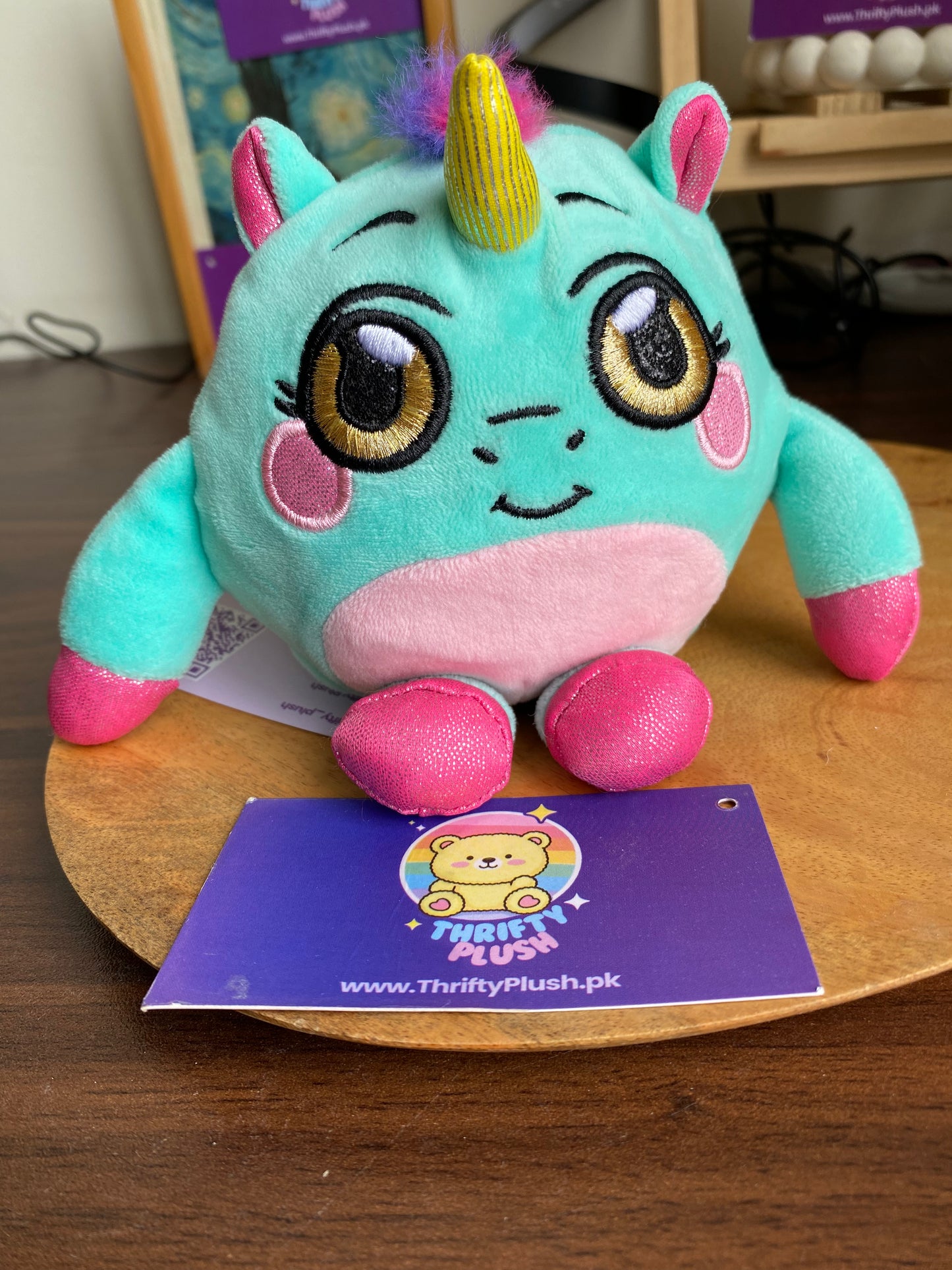 Maya the Unicorn 6″ MushMeez Soft Moldable Teal-Pink Plush Toy