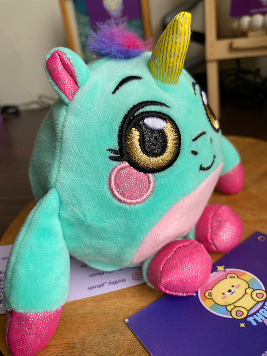 Maya the Unicorn 6″ MushMeez Soft Moldable Teal-Pink Plush Toy