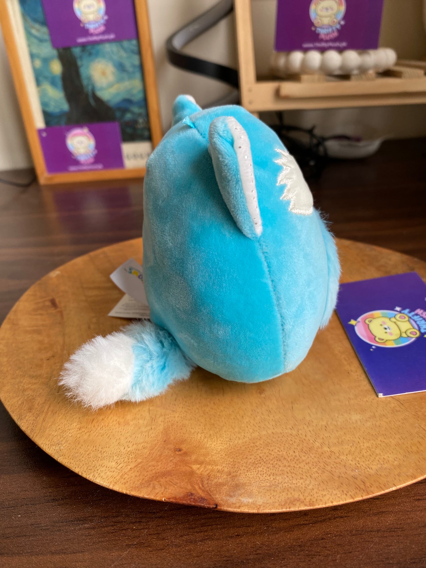 Kellytoy Fox Mini Squishmallow 3.5″– Soft Blue Foxy