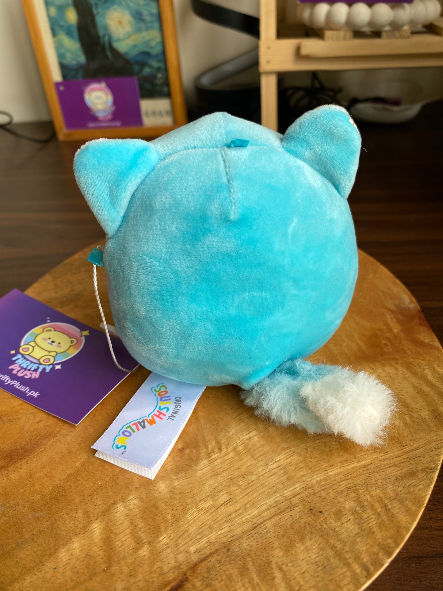 Kellytoy Fox Mini Squishmallow 3.5″– Soft Blue Foxy