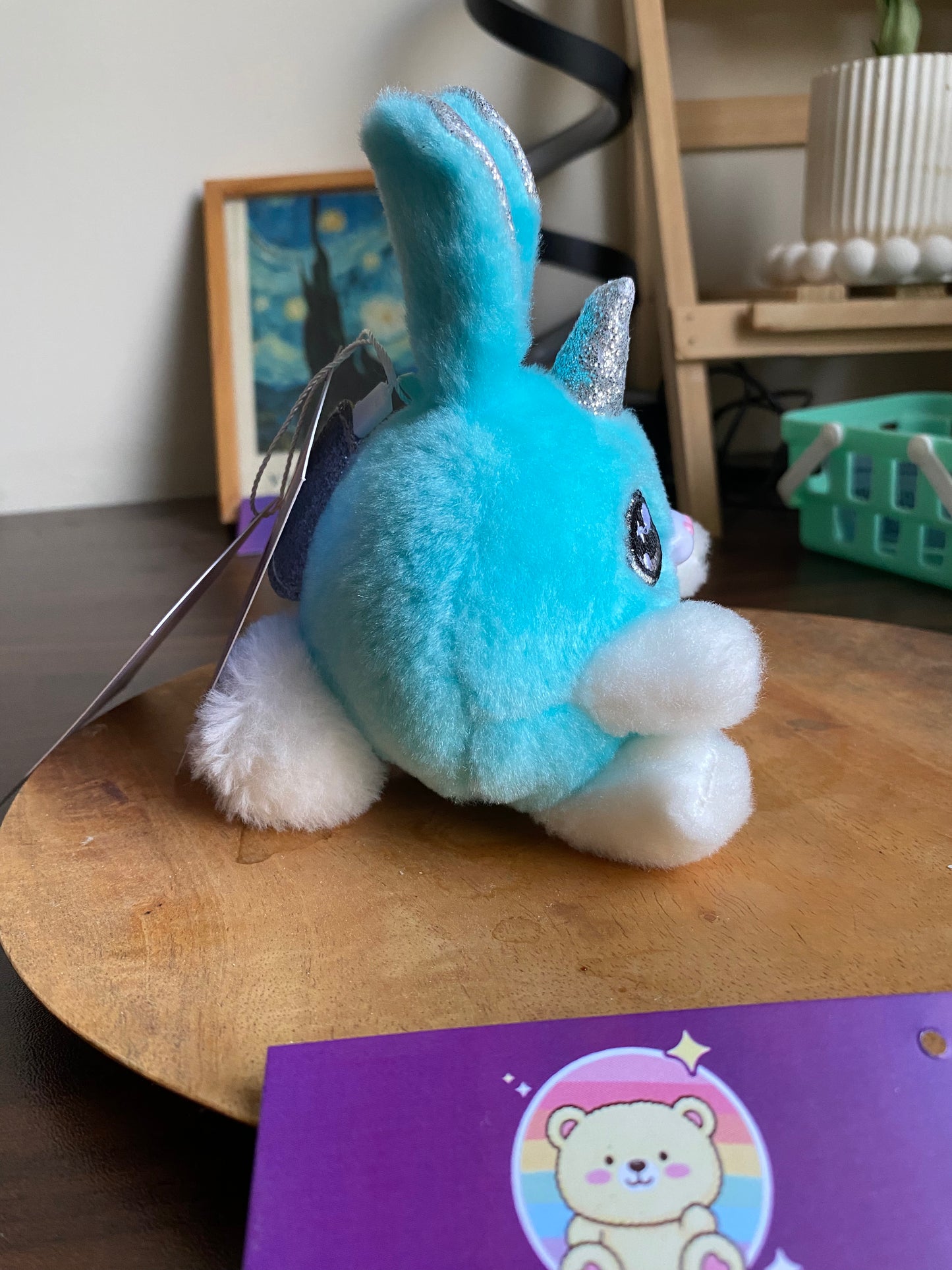 Sparkle-Horn Bunnycorn Plush Toy – Soft Teal Unicorn-Bunny Stuffed Animal