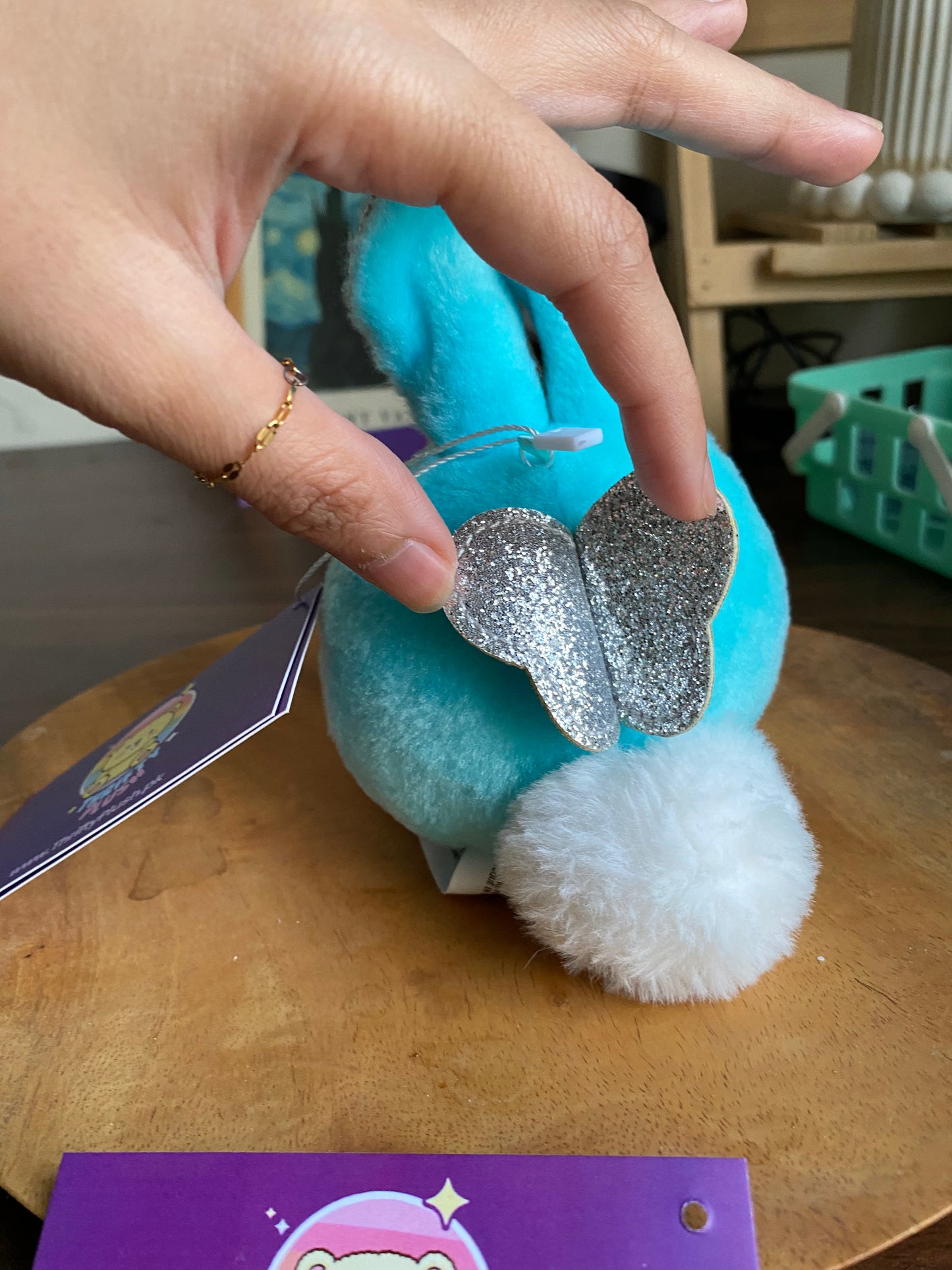 Sparkle-Horn Bunnycorn Plush Toy – Soft Teal Unicorn-Bunny Stuffed Animal