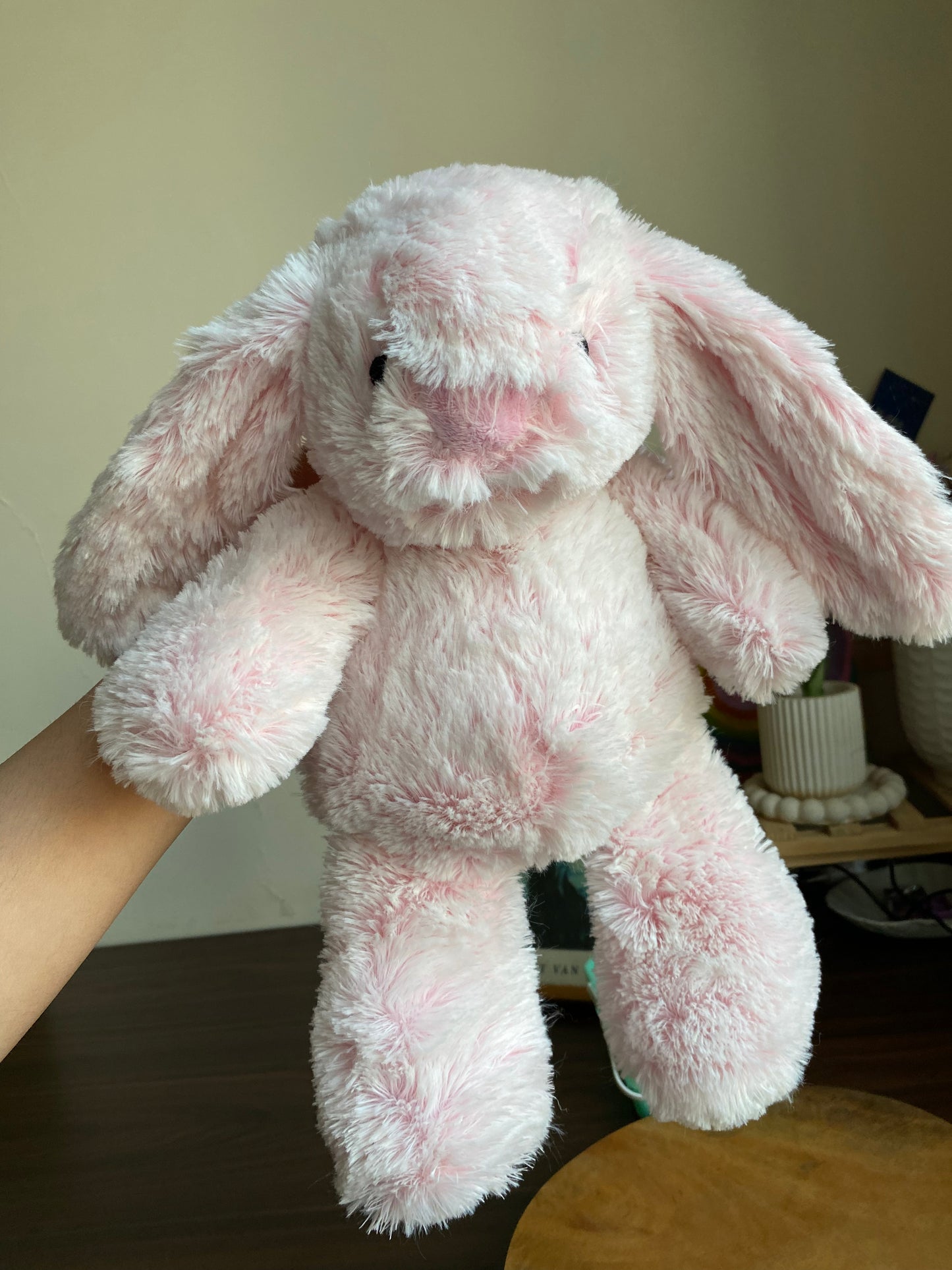 Carry Toys Pastel Pink Bunny Plush – Ultra-Soft Floppy-Eared Cuddle Bunny